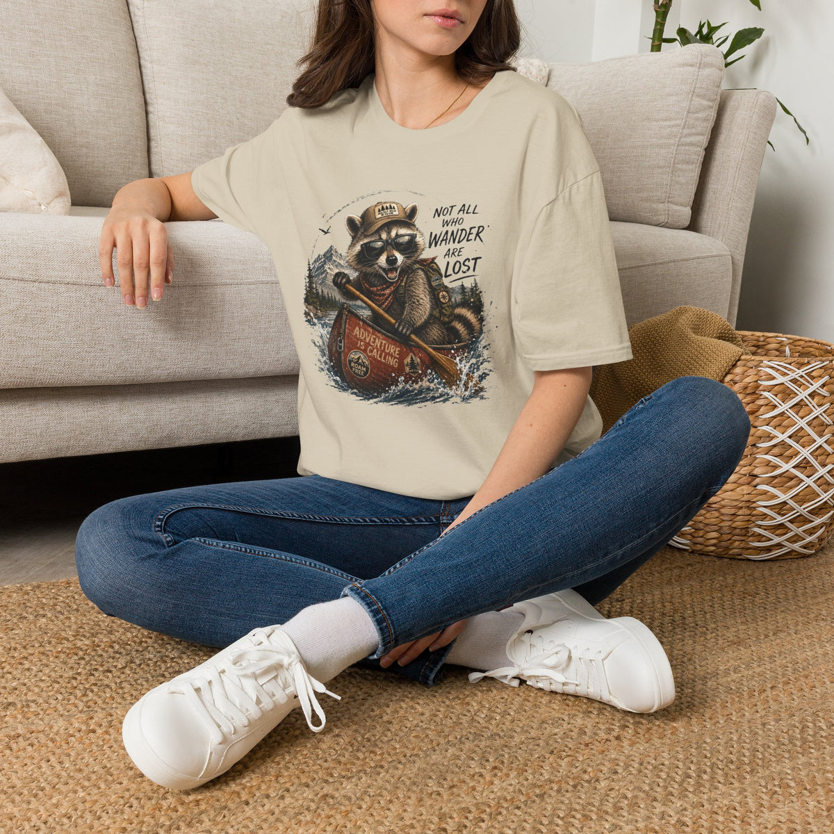 Not All Who Wander Are Lost Raccoon T-Shirt