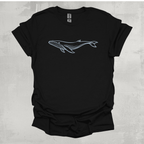 Whale Line Art Graphic T-Shirt