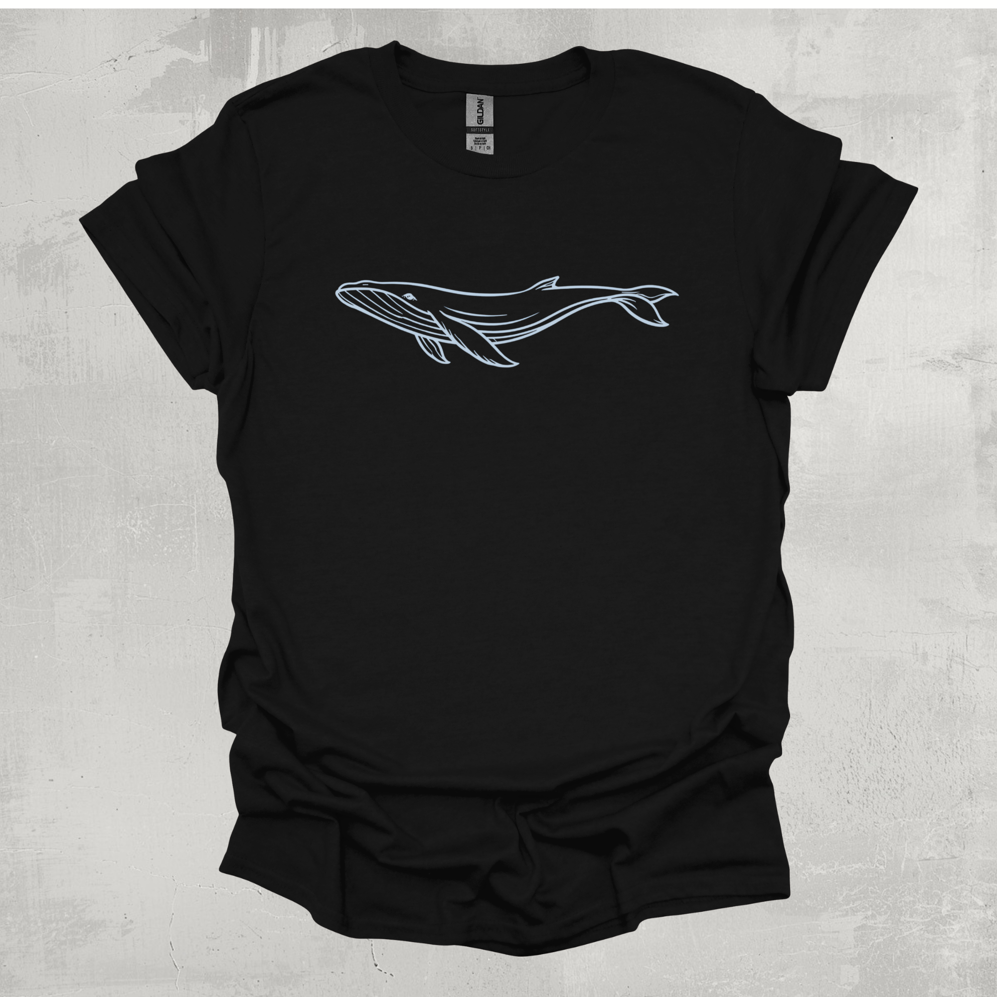 Whale Line Art Graphic T-Shirt