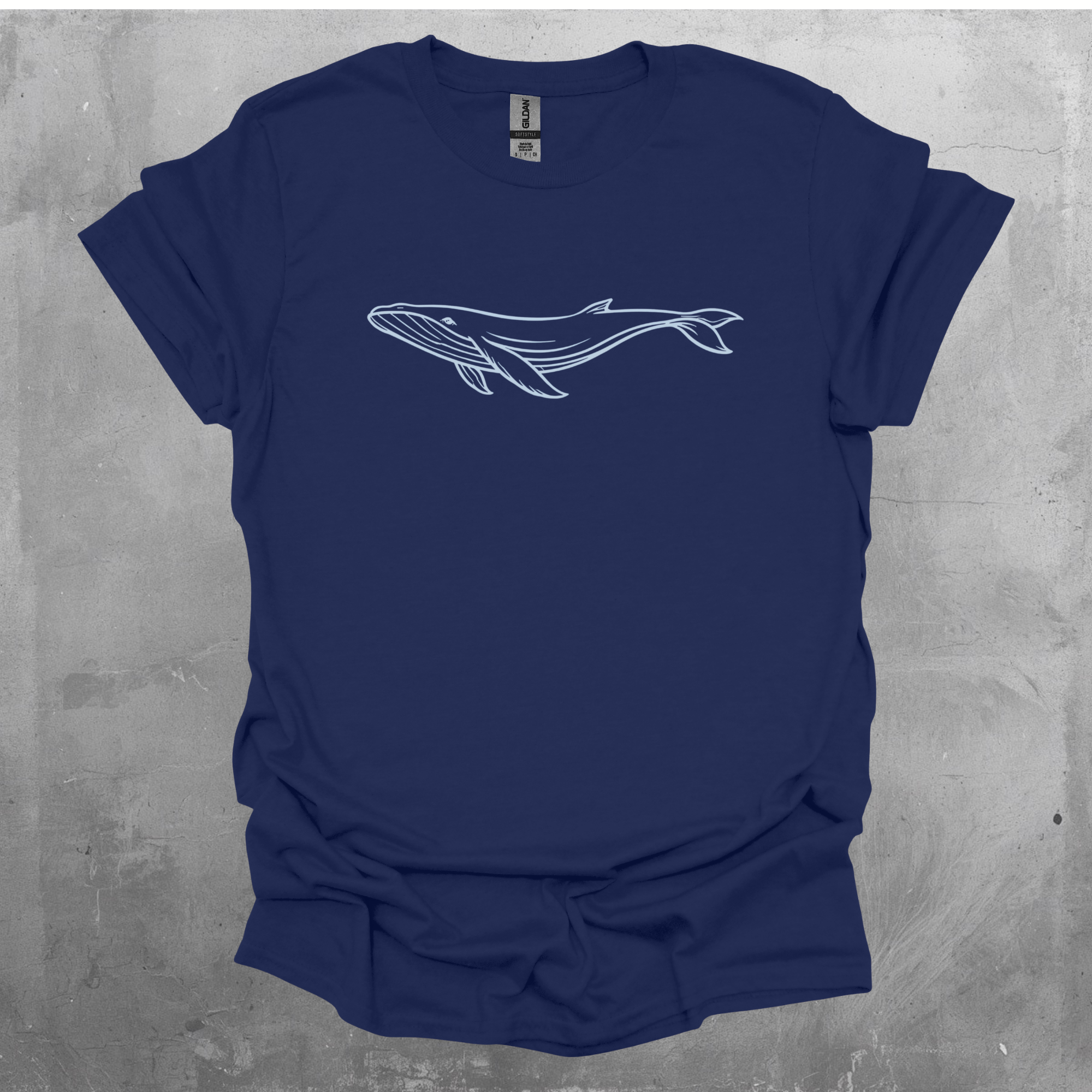 Whale Line Art Graphic T-Shirt