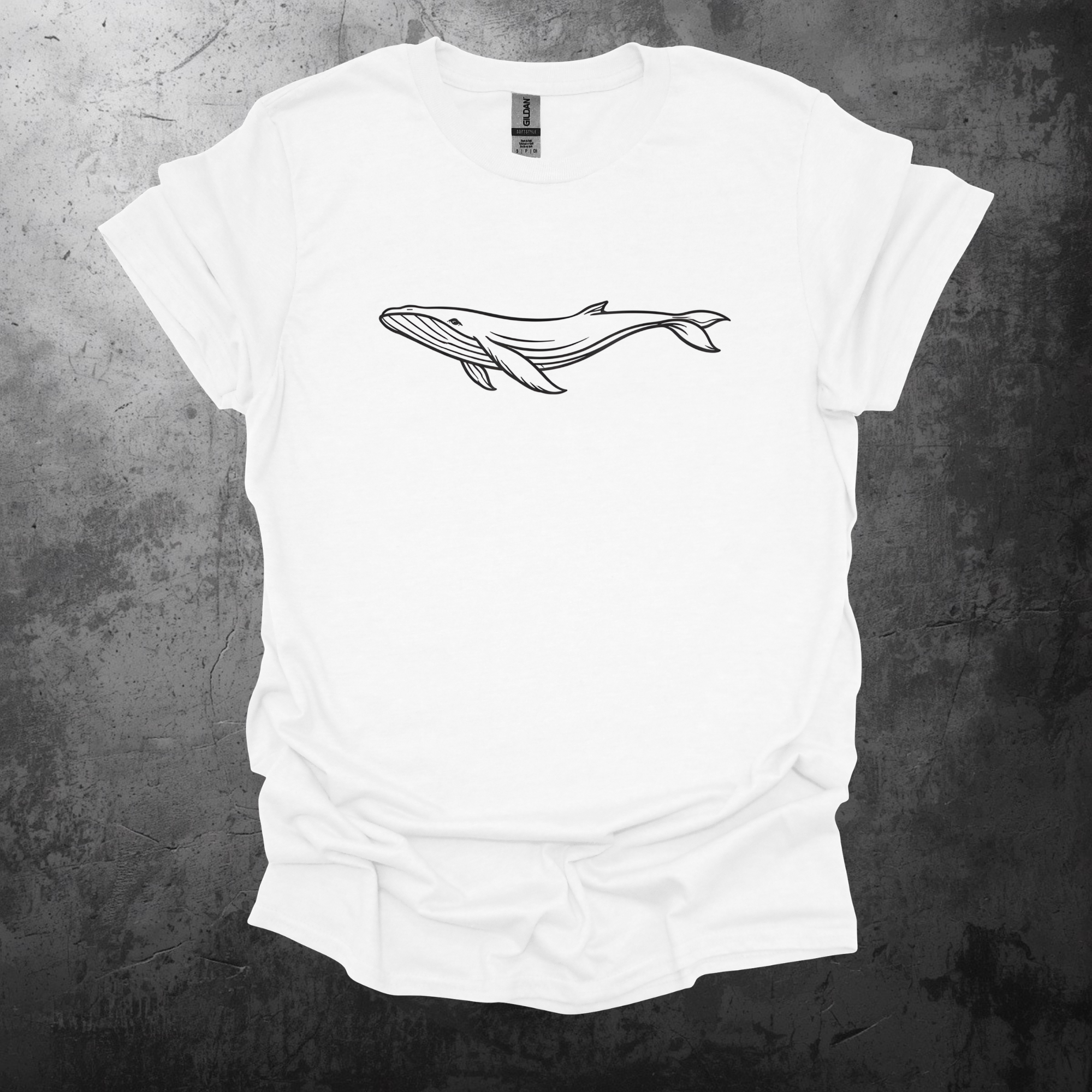 Whale Line Art Graphic T-Shirt