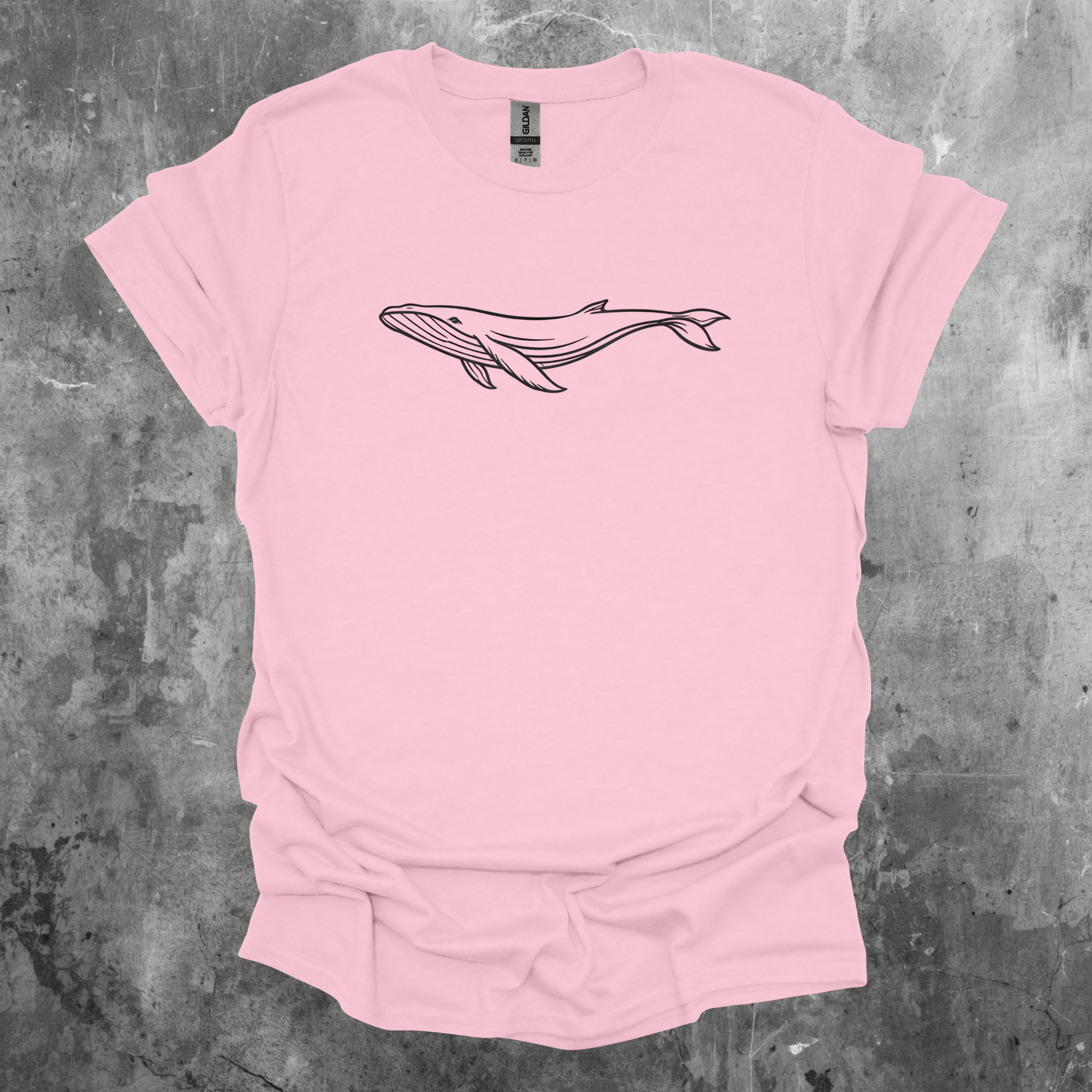 Whale Line Art Graphic T-Shirt