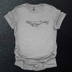Whale Line Art Graphic T-Shirt
