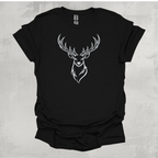 Stag Line Art Graphic T-Shirt