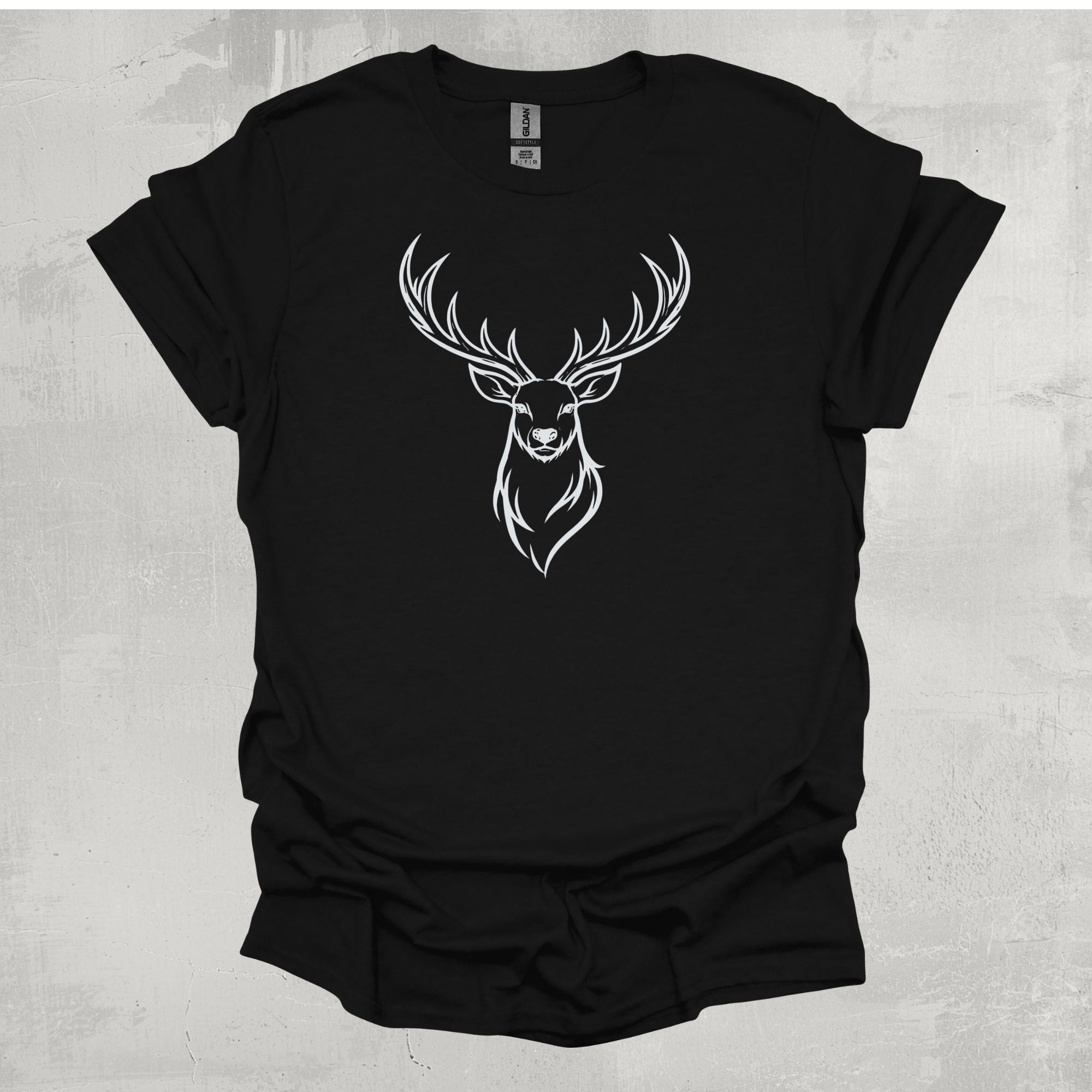 Stag Line Art Graphic T-Shirt