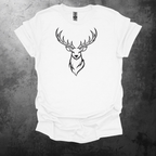 Stag Line Art Graphic T-Shirt