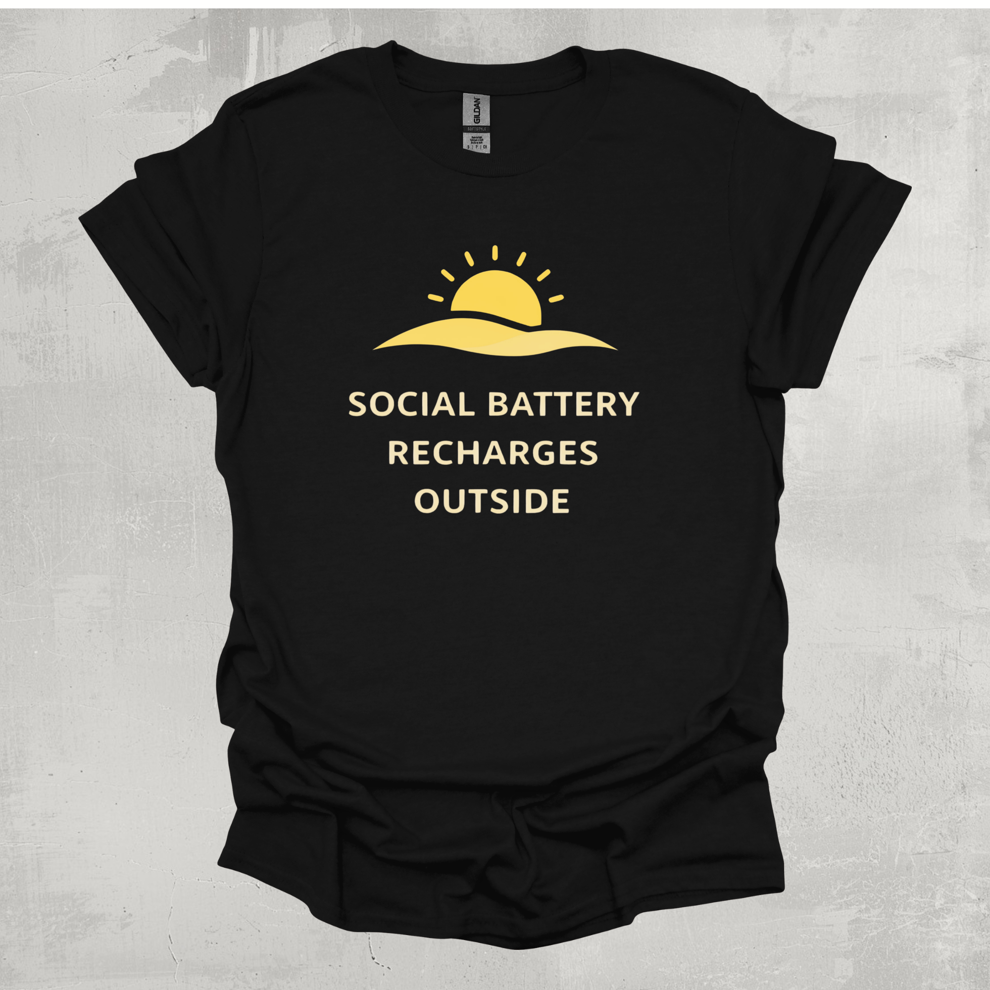 Social Battery Recharges Outside Graphic T-Shirt
