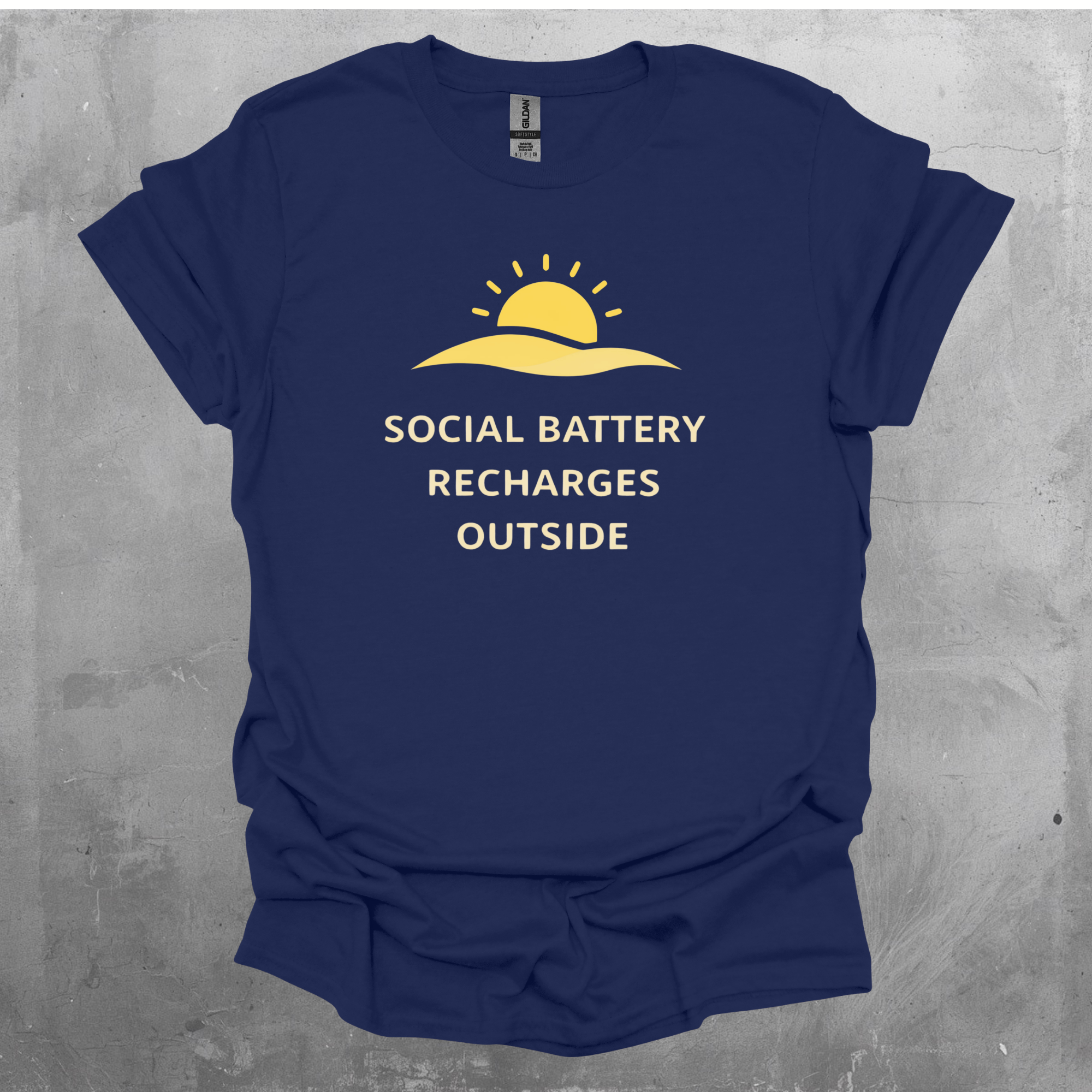 Social Battery Recharges Outside Graphic T-Shirt