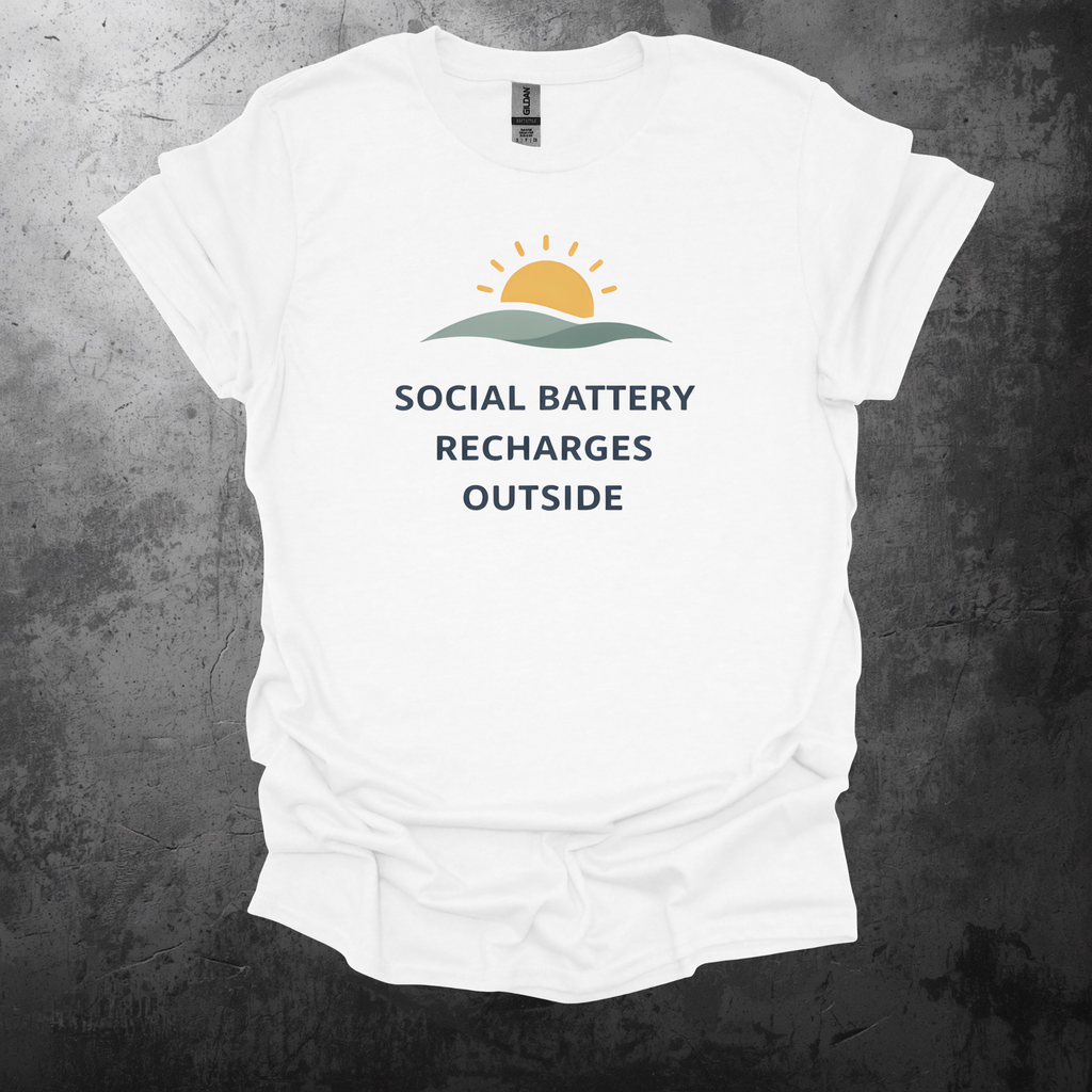 Social Battery Recharges Outside Graphic T-Shirt