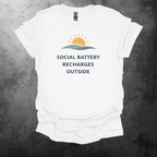 Social Battery Recharges Outside Graphic T-Shirt
