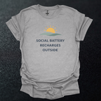 Social Battery Recharges Outside Graphic T-Shirt