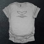 Whale Tail Line Art Graphic T-Shirt