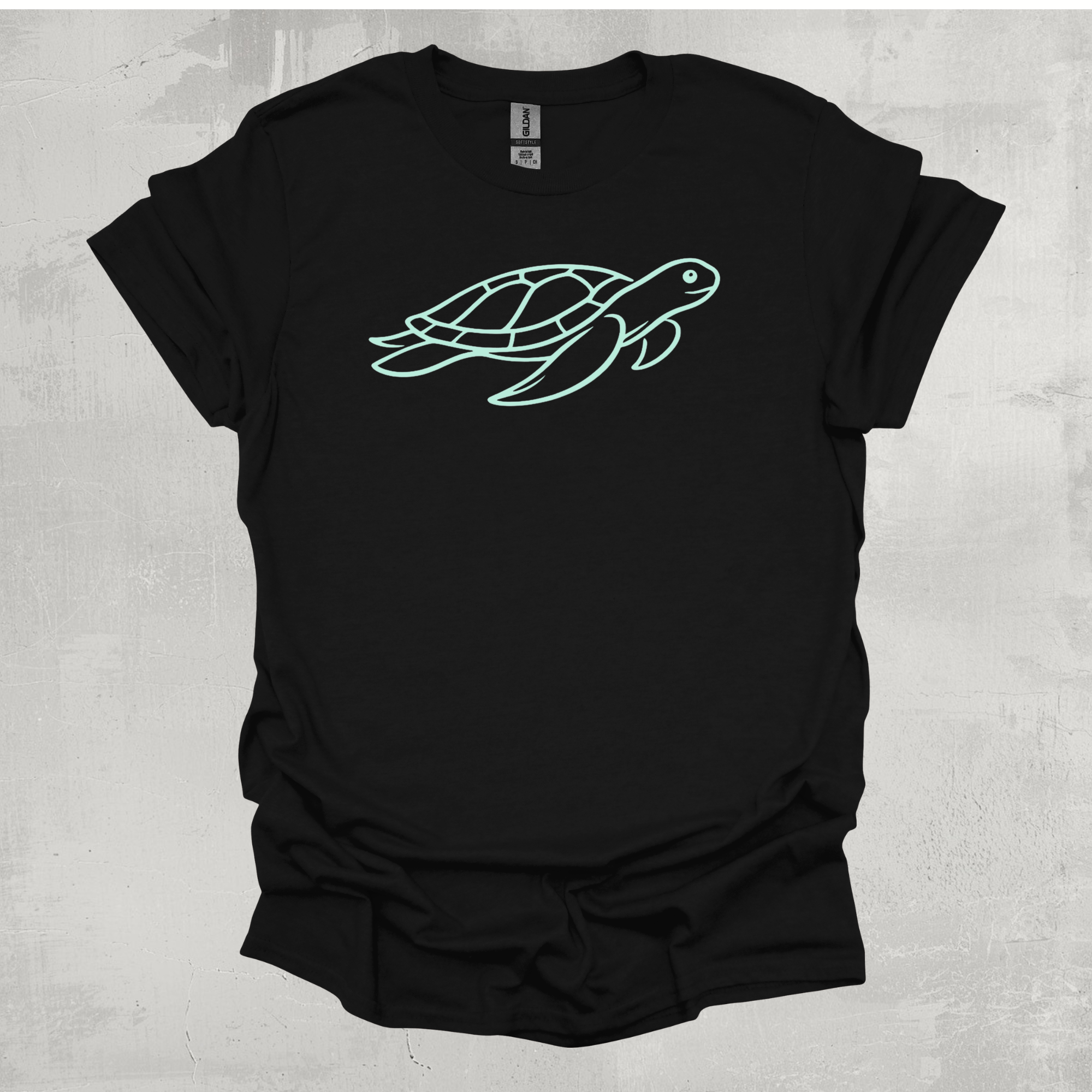 Sea Turtle Line Art Graphic T-Shirt