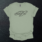 Sea Turtle Line Art Graphic T-Shirt