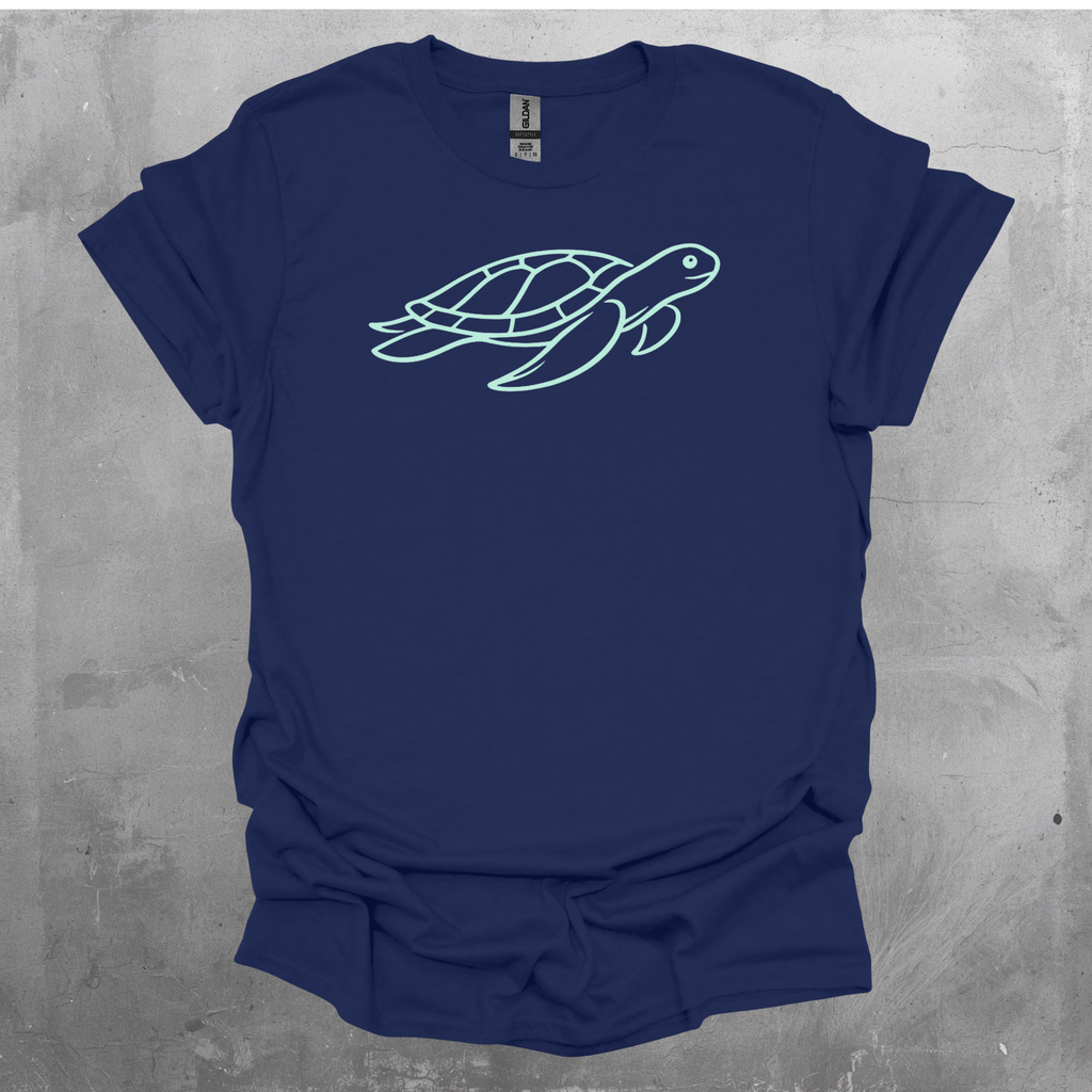 Sea Turtle Line Art Graphic T-Shirt