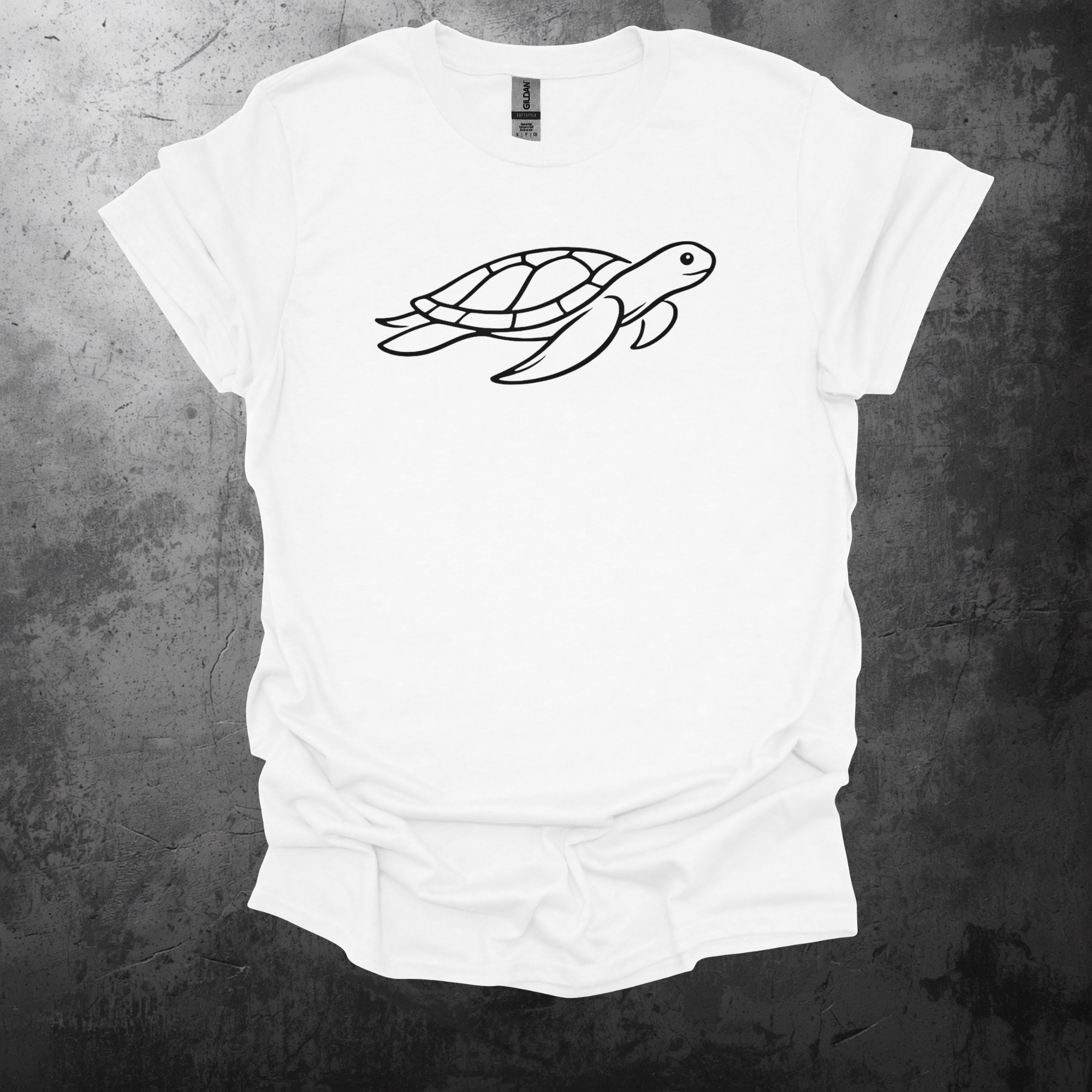 Sea Turtle Line Art Graphic T-Shirt