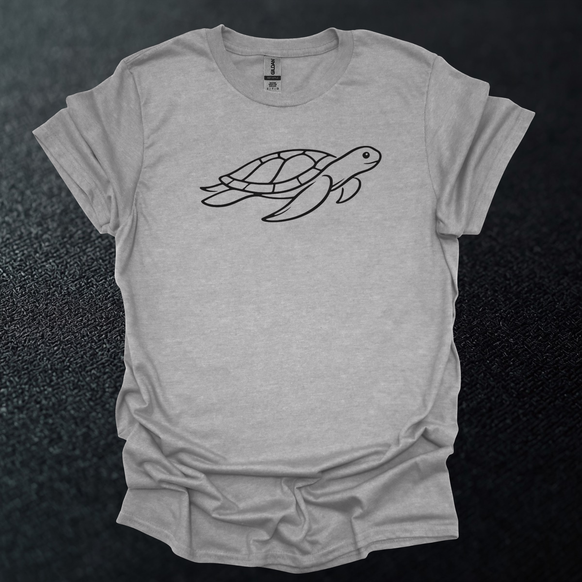 Sea Turtle Line Art Graphic T-Shirt