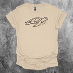 Sea Turtle Line Art Graphic T-Shirt