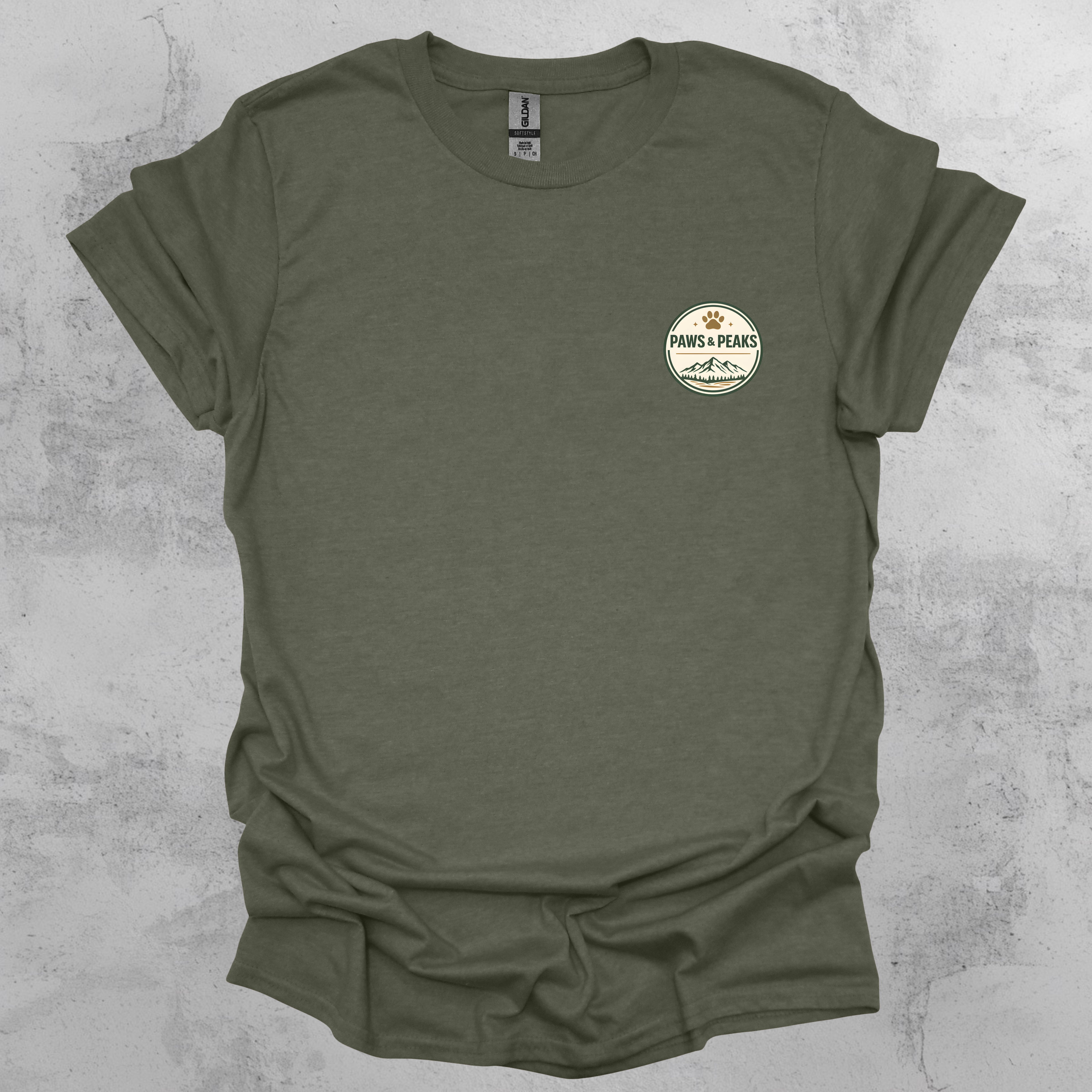 Paws & Peaks Corner Pocket Badge Graphic T-Shirt