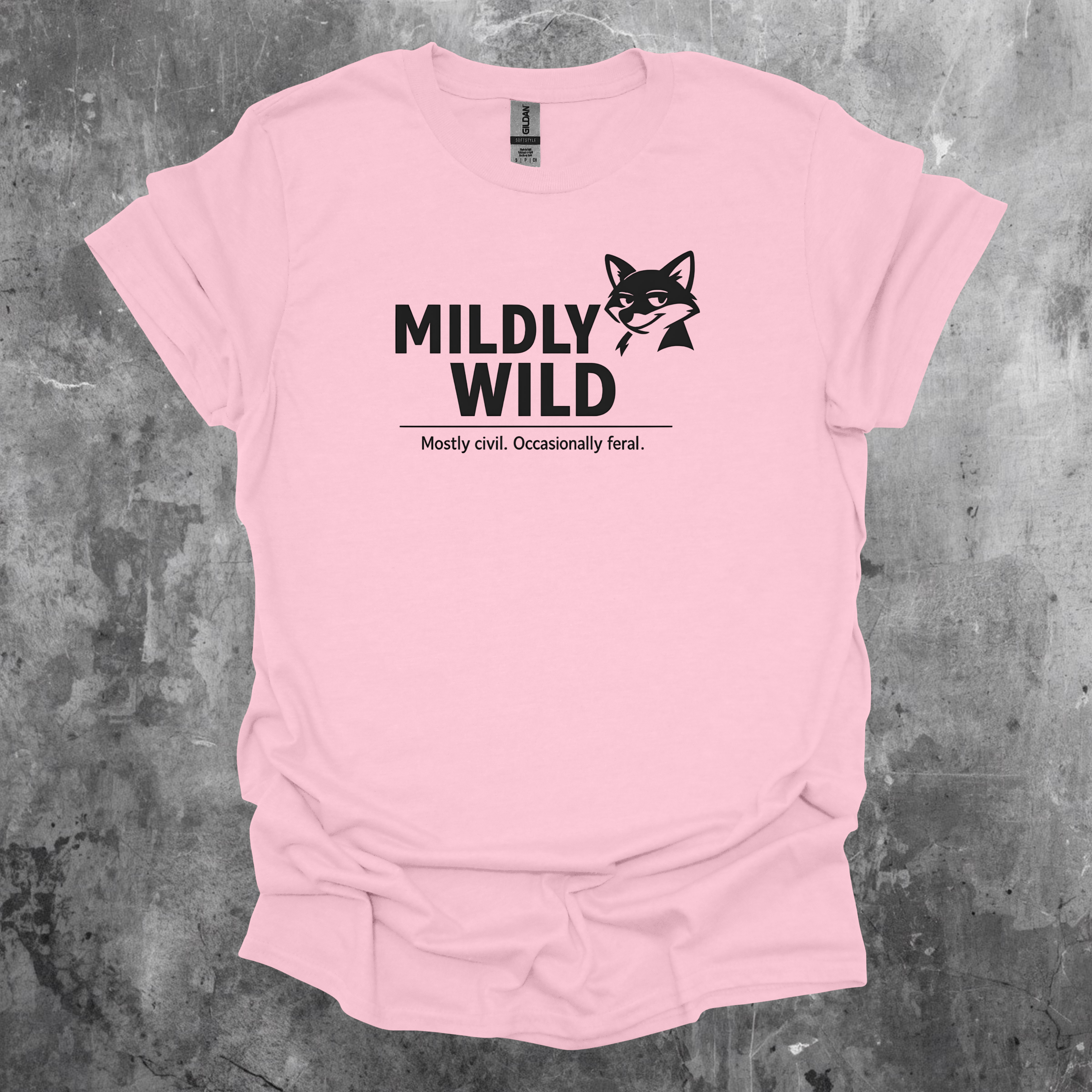 Mildly Wild Fox Mostly Civil Occasionally Feral T-Shirt