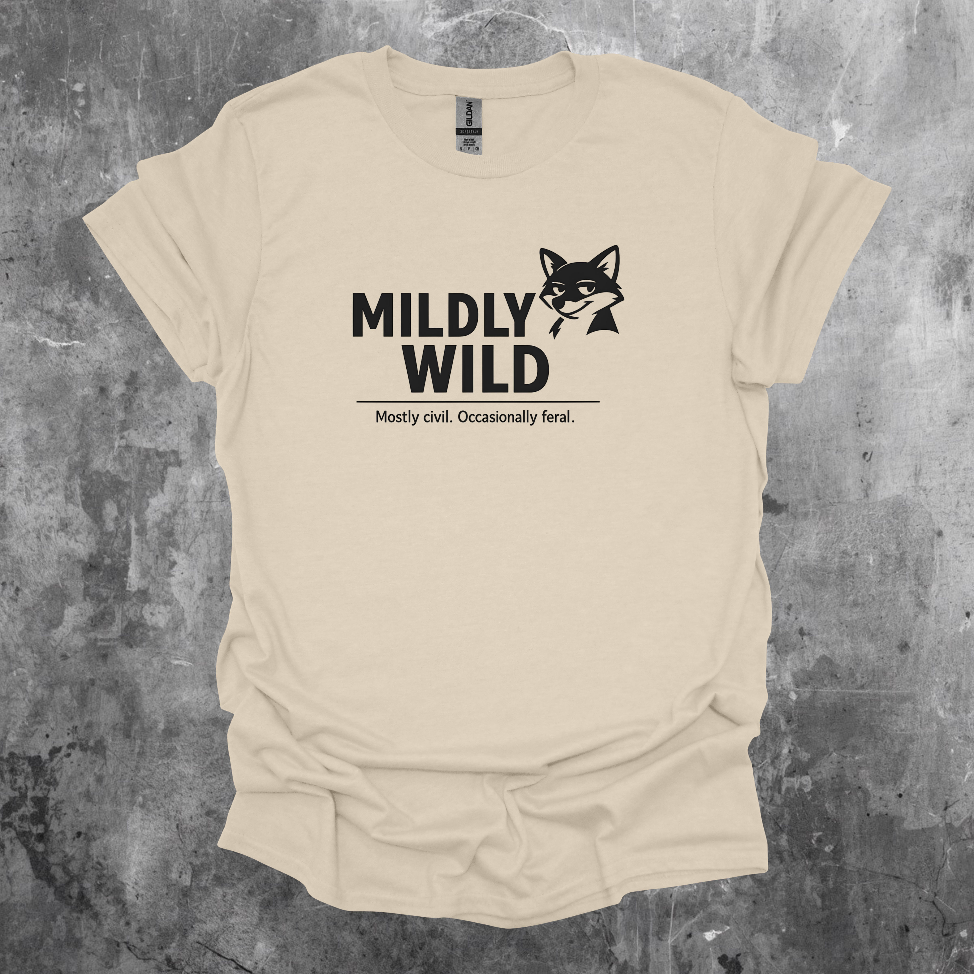 Mildly Wild Fox Mostly Civil Occasionally Feral T-Shirt