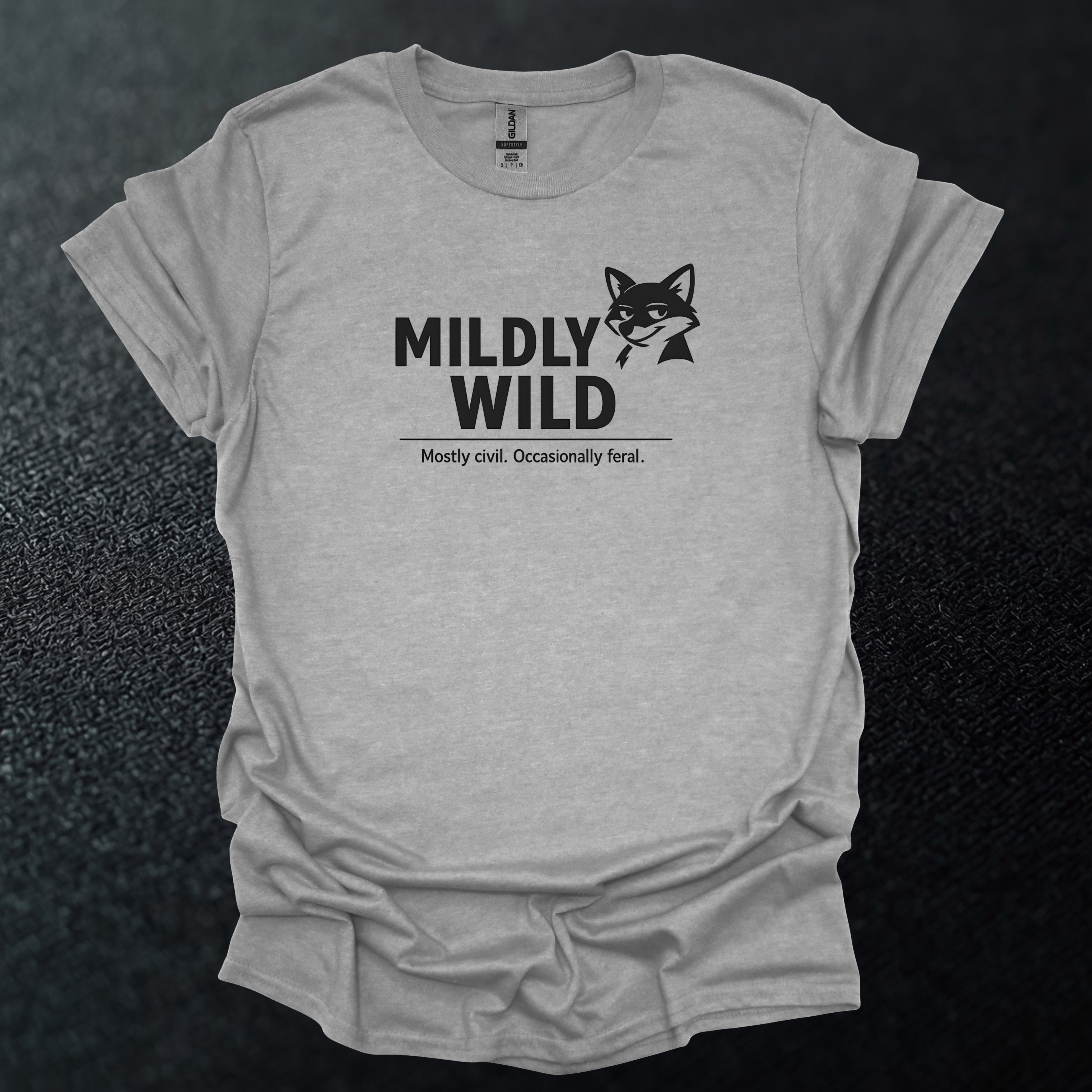 Mildly Wild Fox Mostly Civil Occasionally Feral T-Shirt