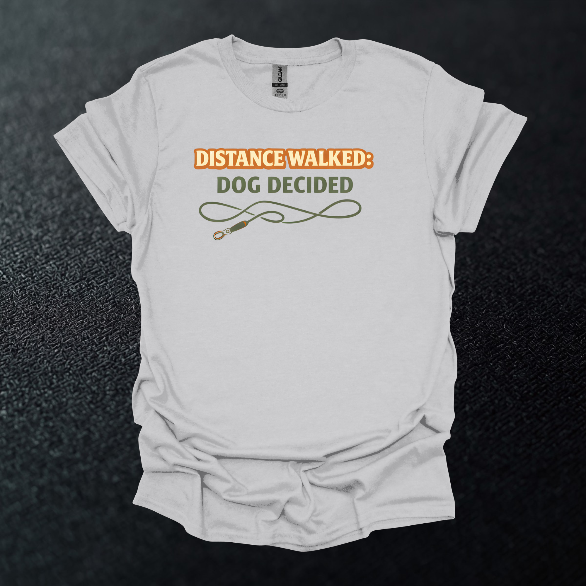 Distance Walked Dog Decided Graphic T-Shirt