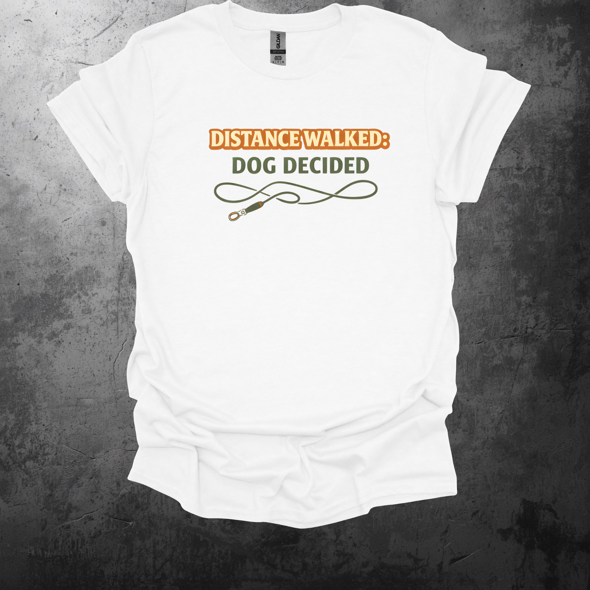 Distance Walked Dog Decided Graphic T-Shirt