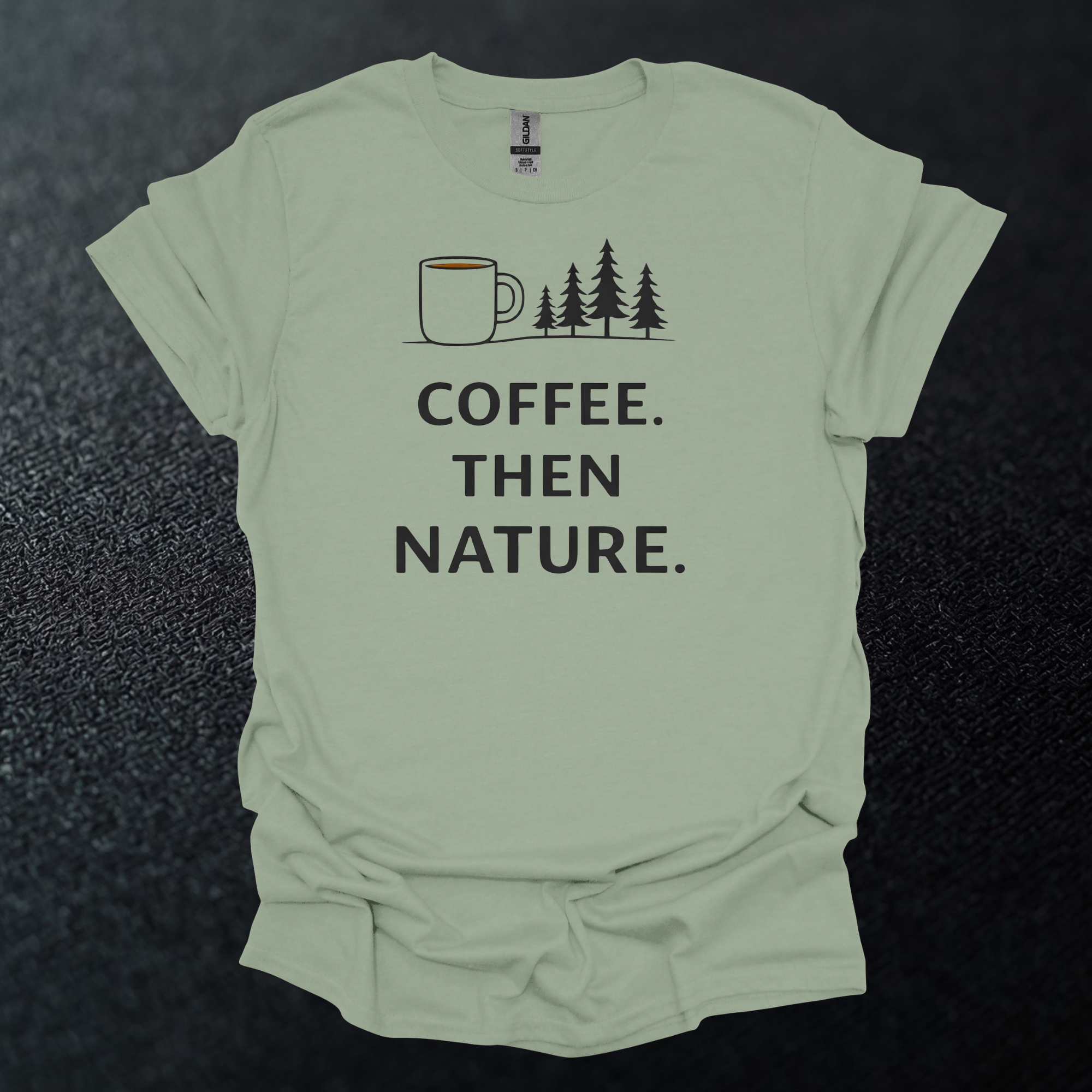 Coffee Then Nature Graphic T-Shirt