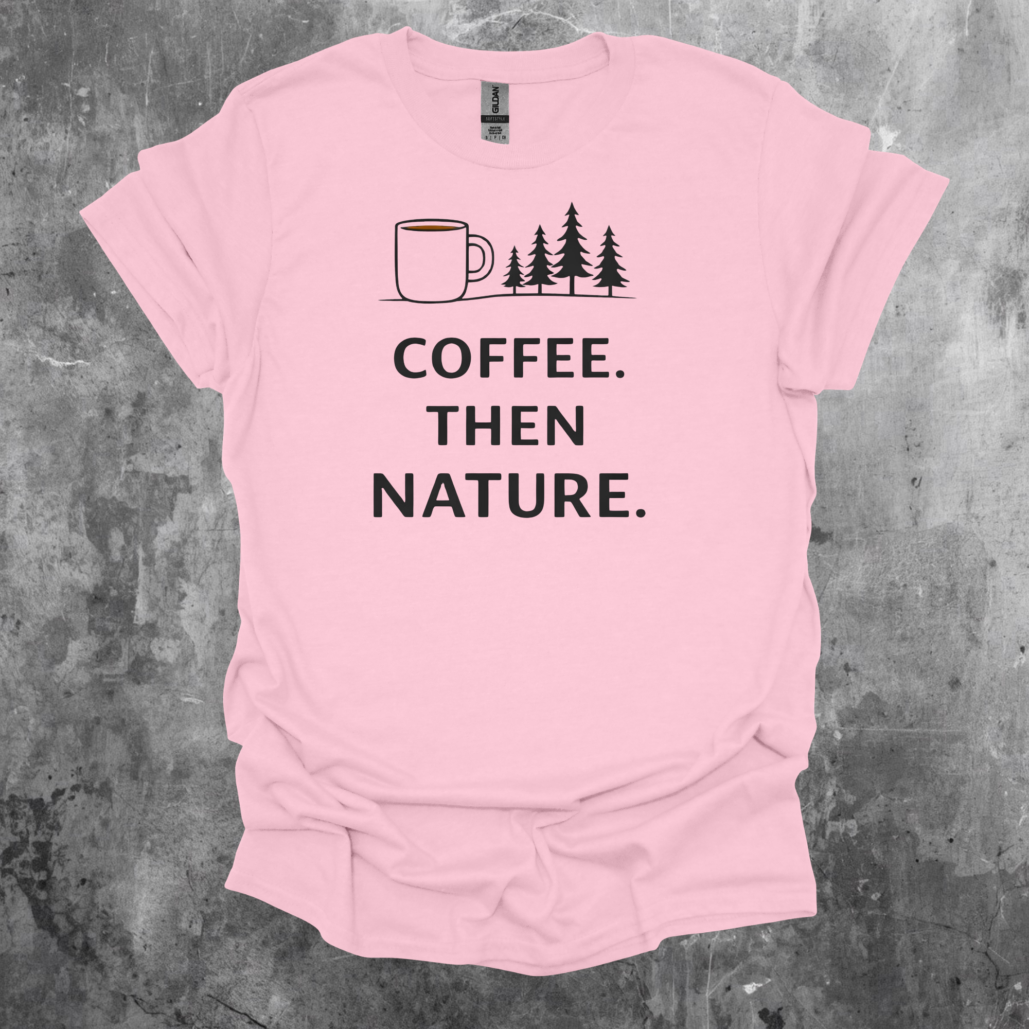 Coffee Then Nature Graphic T-Shirt