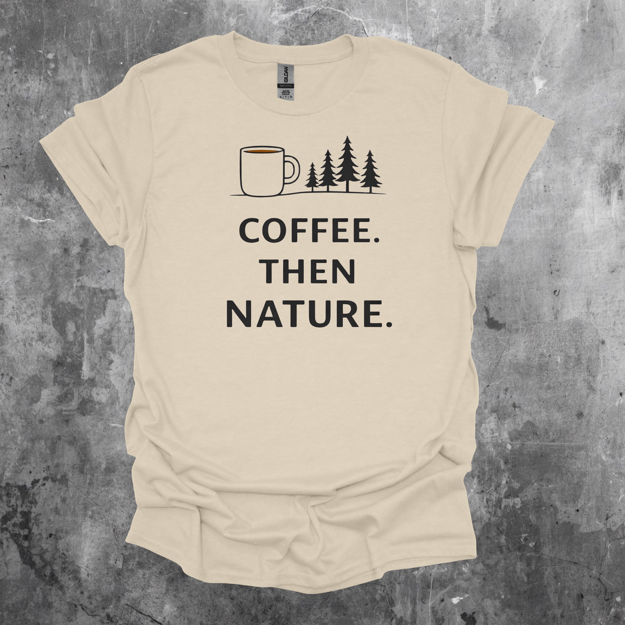 Coffee Then Nature Graphic T-Shirt