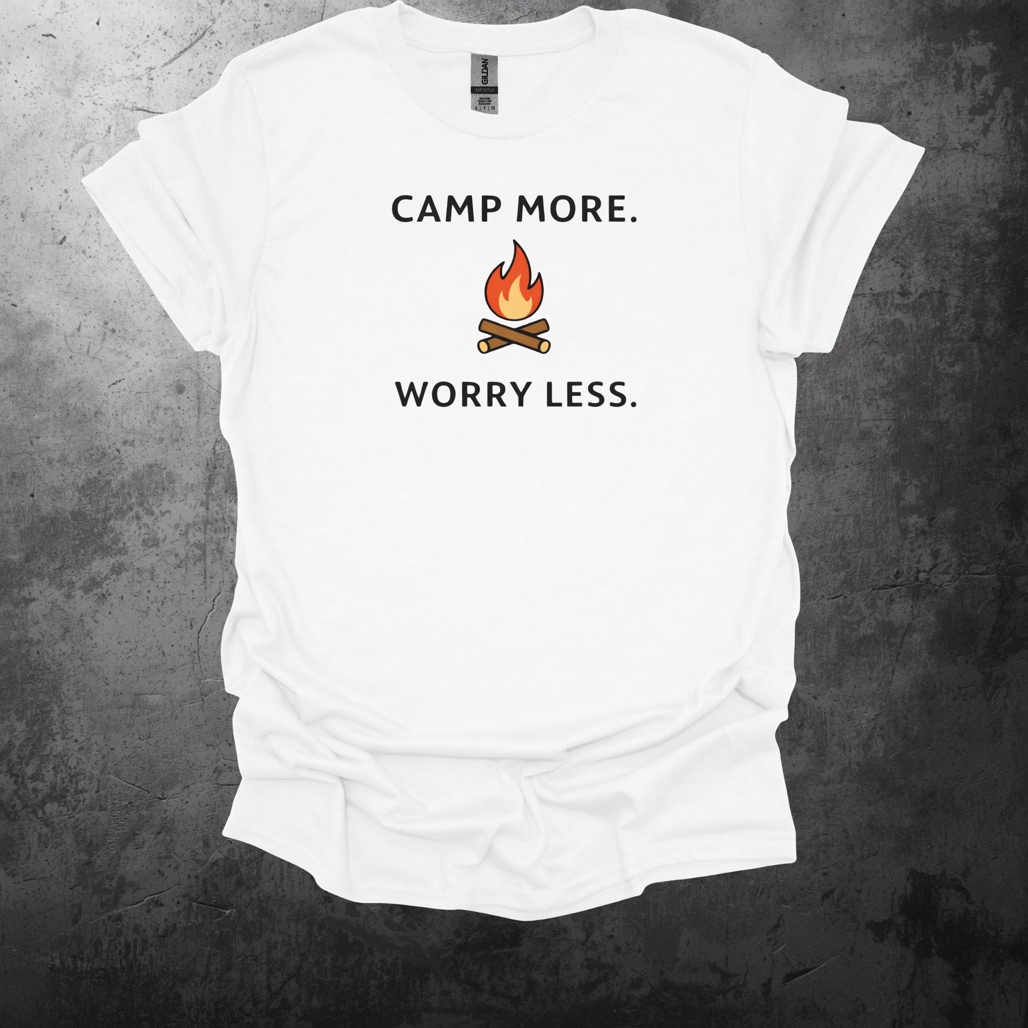 Camp More Worry Less 2 Graphic T-Shirt