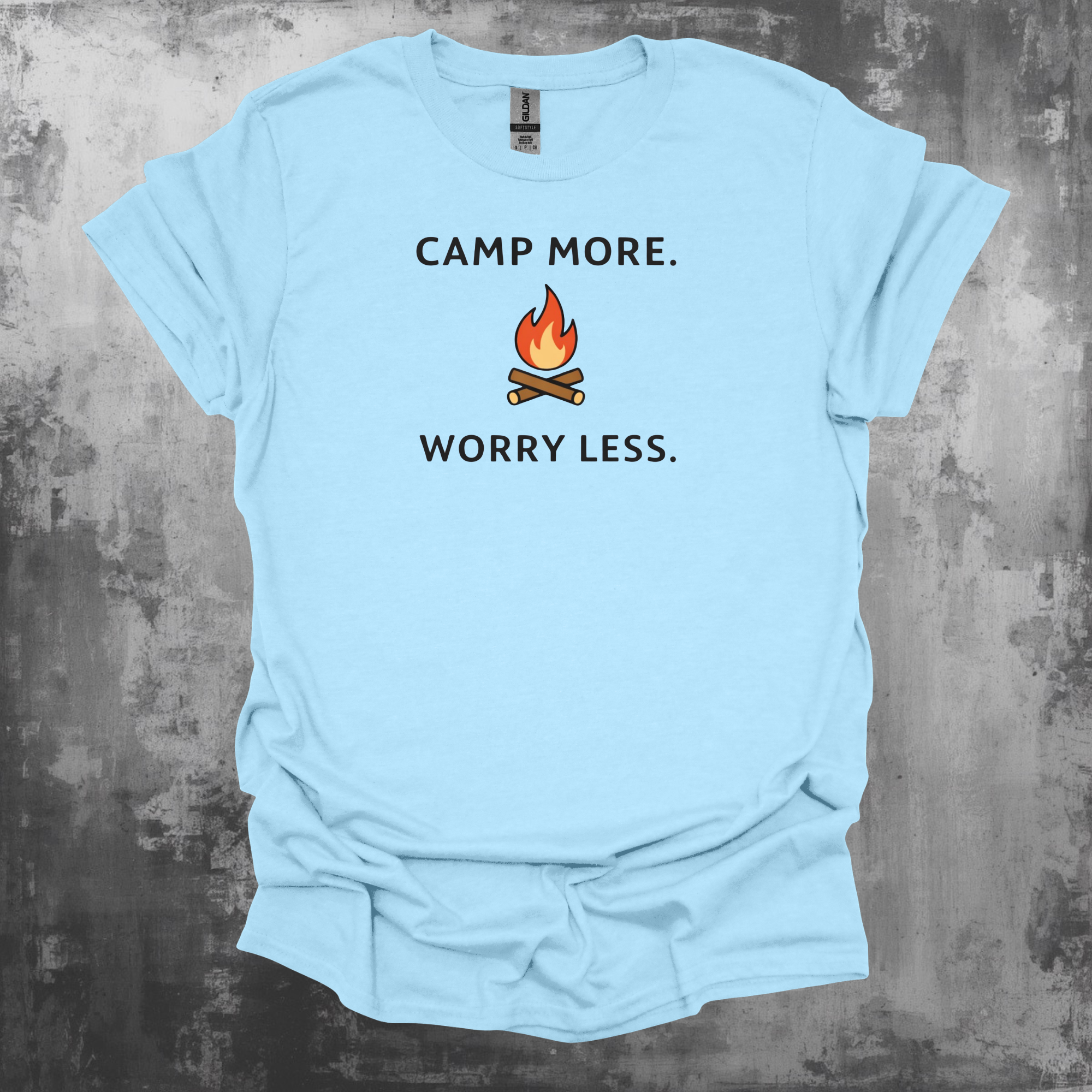 Camp More Worry Less 2 Graphic T-Shirt