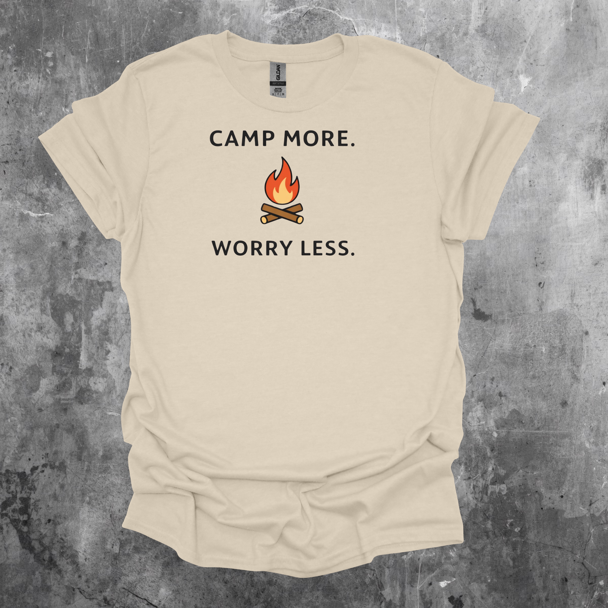 Camp More Worry Less 2 Graphic T-Shirt