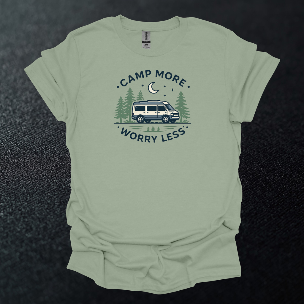 Camp More Worry Less Graphic T-Shirt
