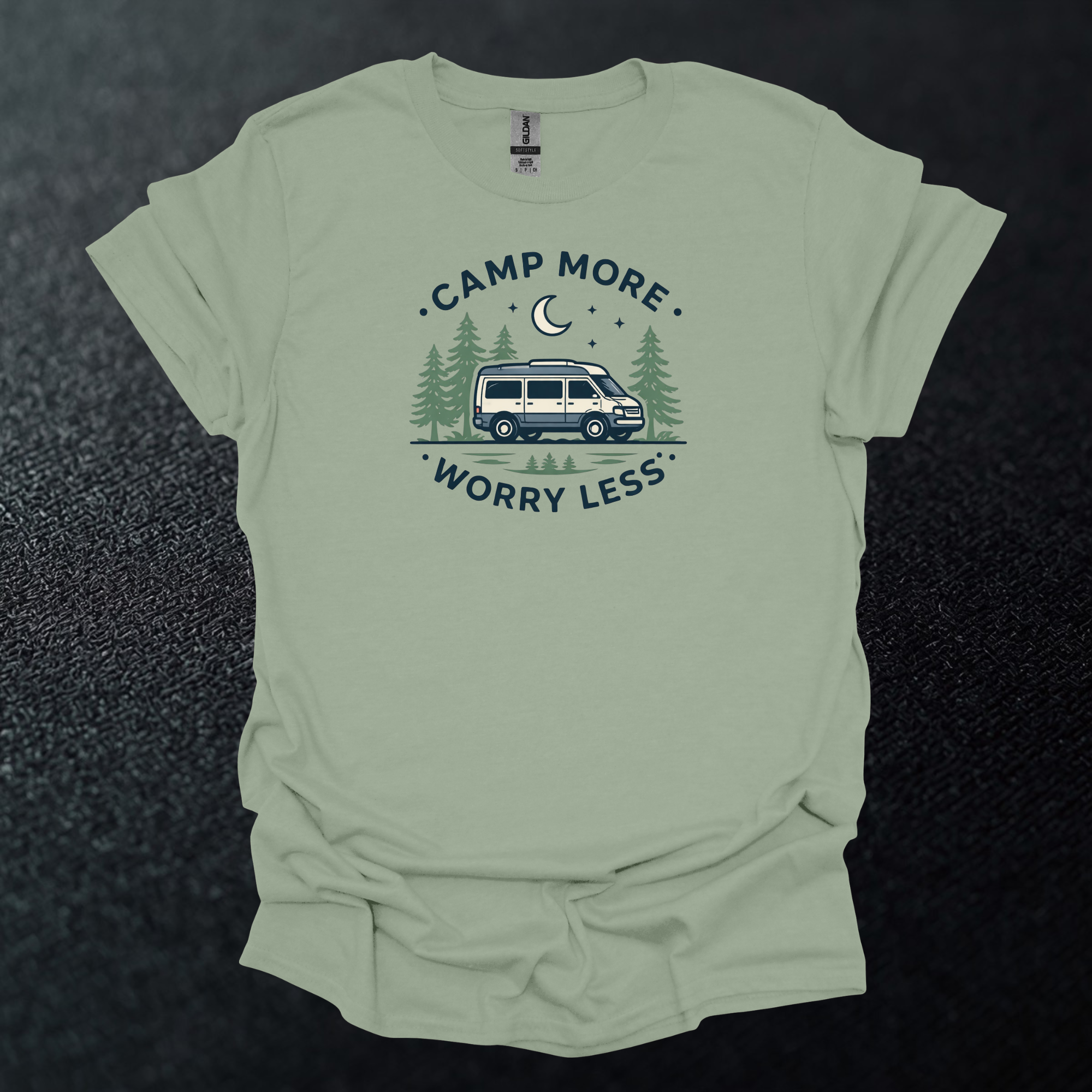 Camp More Worry Less Graphic T-Shirt