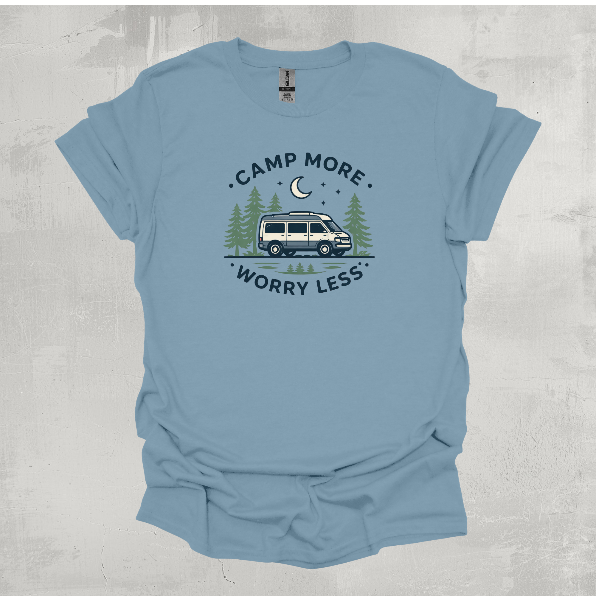 Camp More Worry Less Graphic T-Shirt