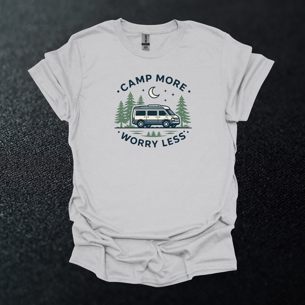 Camp More Worry Less Graphic T-Shirt