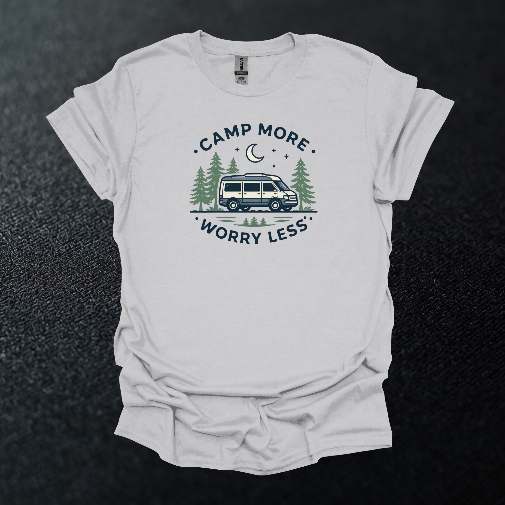 Camp More Worry Less Graphic T-Shirt