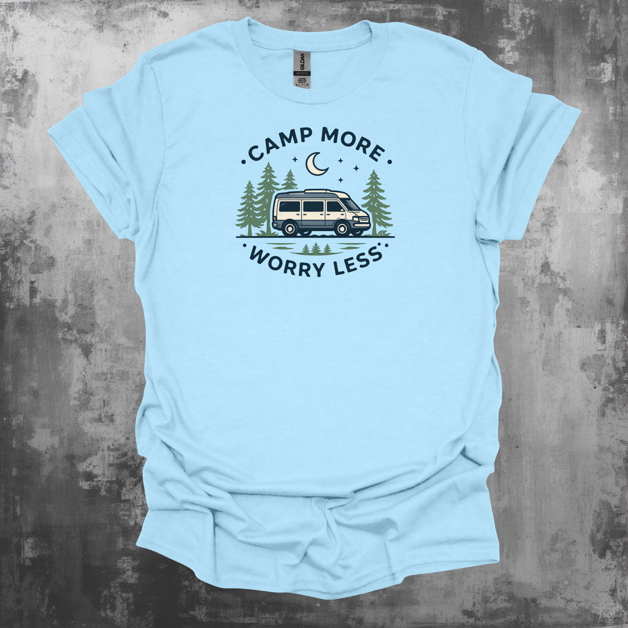 Camp More Worry Less Graphic T-Shirt