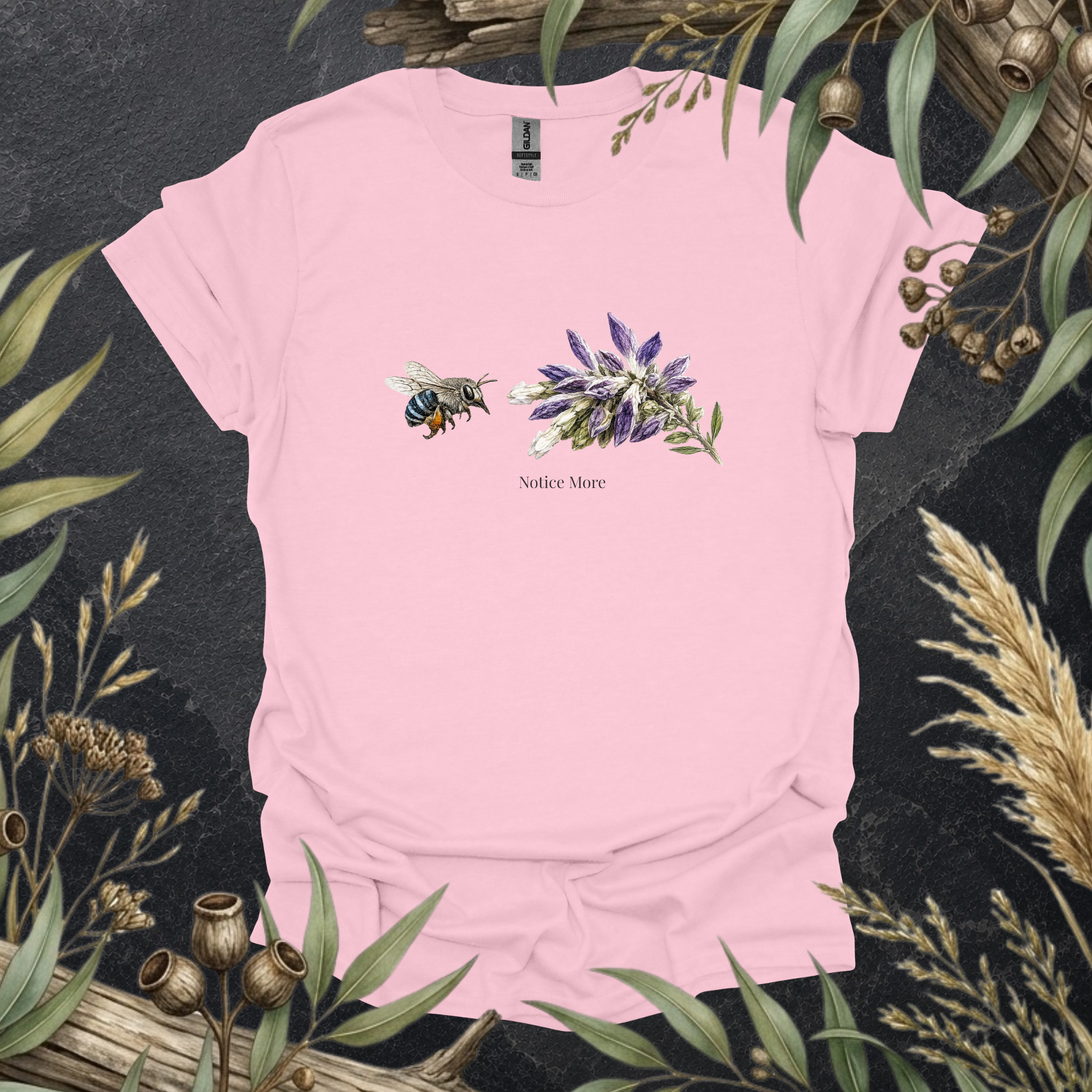 Notice More | Blue-banded Bee Unisex T-Shirt | Australian Native Bee Wildlife Art