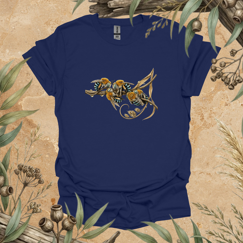 Sleeping Blue-banded Bees | Australian Native Bee Unisex T-Shirt | Original Wildlife Art