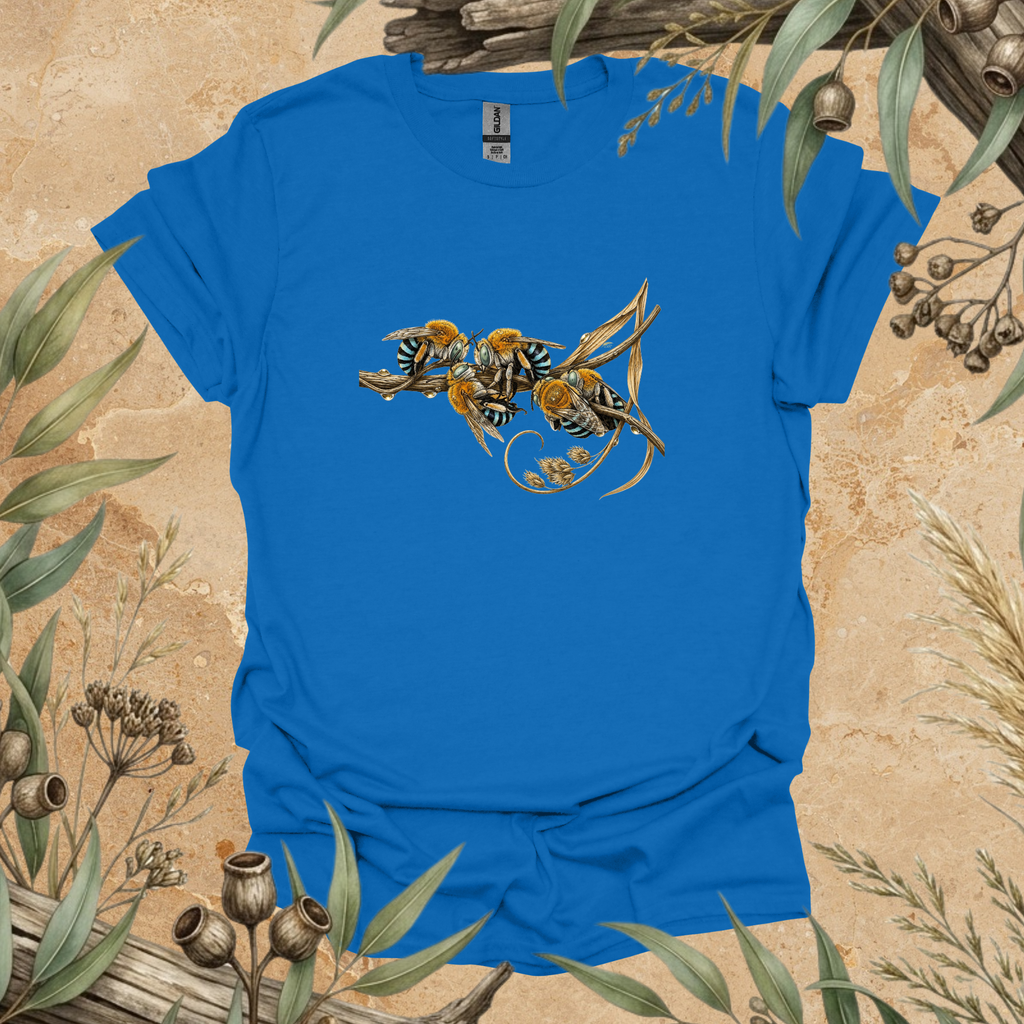 Sleeping Blue-banded Bees | Australian Native Bee Unisex T-Shirt | Original Wildlife Art