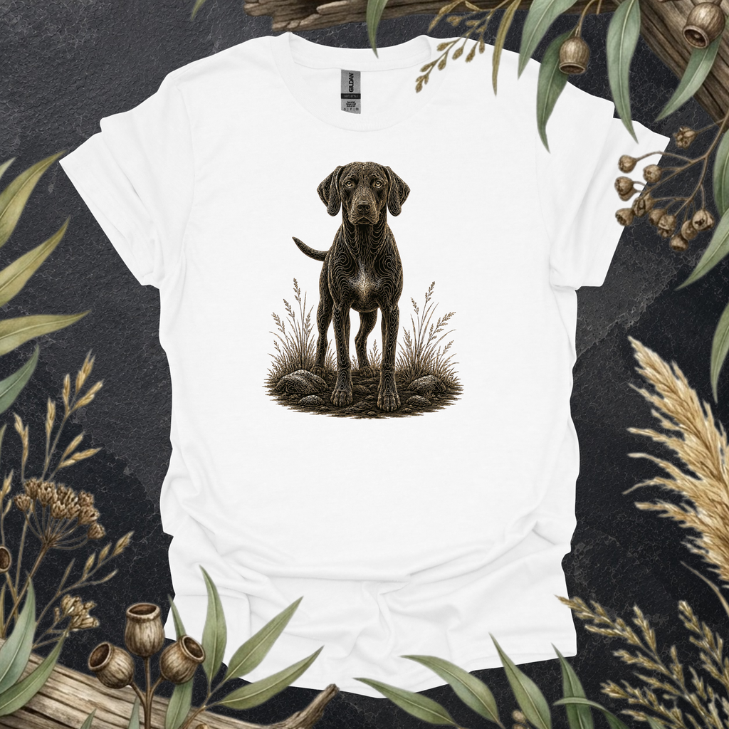 German Shorthaired Pointer | Contour Wildlife Art Unisex T-Shirt | GSP Dog Lover Gift