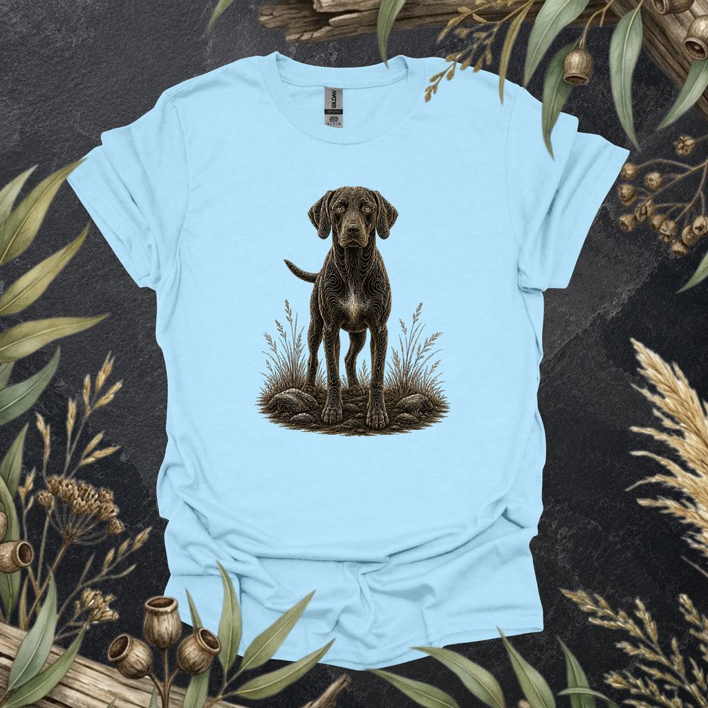 German Shorthaired Pointer | Contour Wildlife Art Unisex T-Shirt | GSP Dog Lover Gift