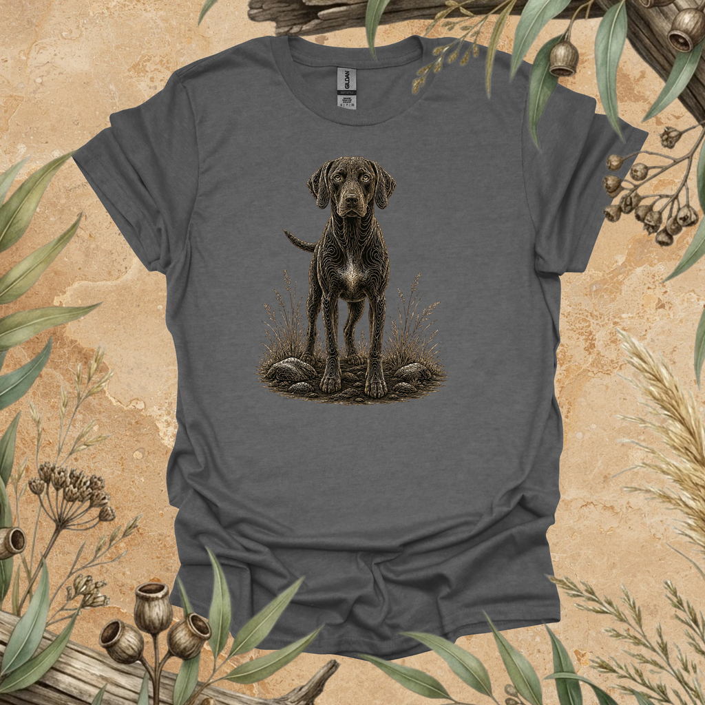 German Shorthaired Pointer | Contour Wildlife Art Unisex T-Shirt | GSP Dog Lover Gift