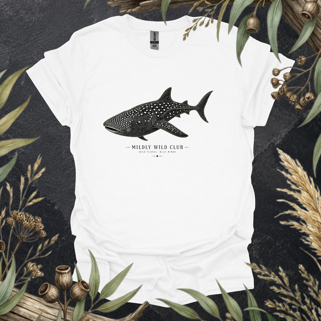 Whale Shark | Contour Art Unisex T-Shirt | Ocean Wildlife Apparel | Mildly Wild Club
