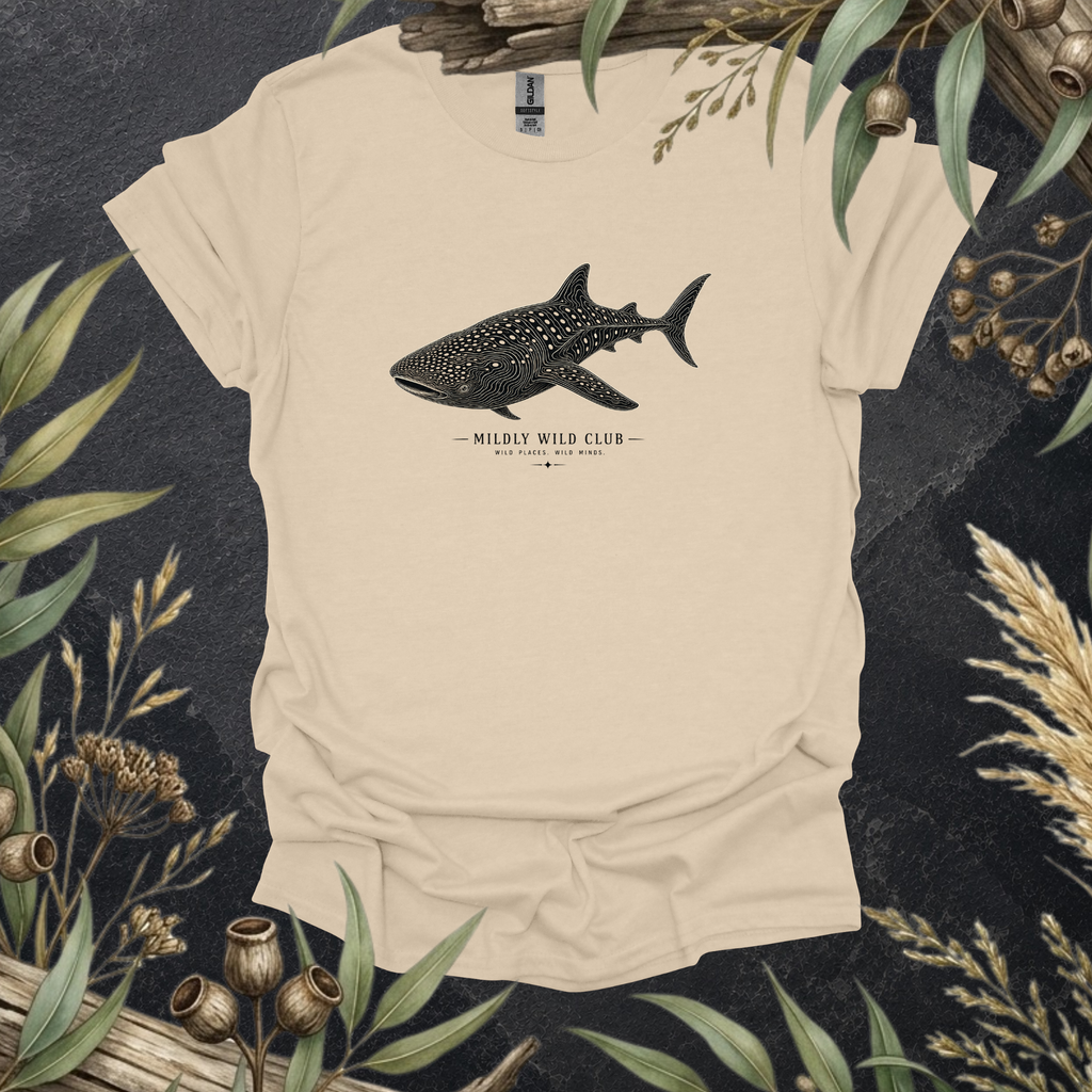 Whale Shark | Contour Art Unisex T-Shirt | Ocean Wildlife Apparel | Mildly Wild Club