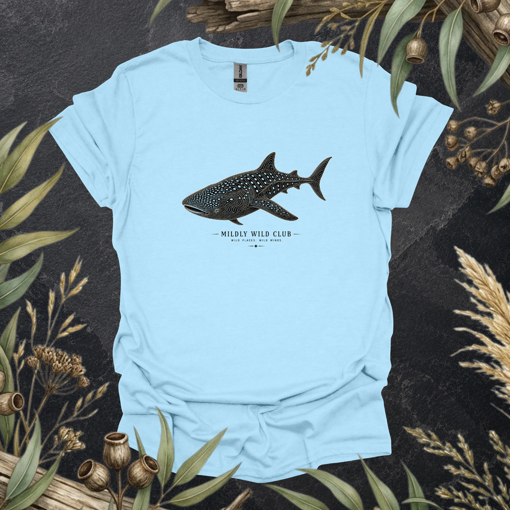 Whale Shark | Contour Art Unisex T-Shirt | Ocean Wildlife Apparel | Mildly Wild Club