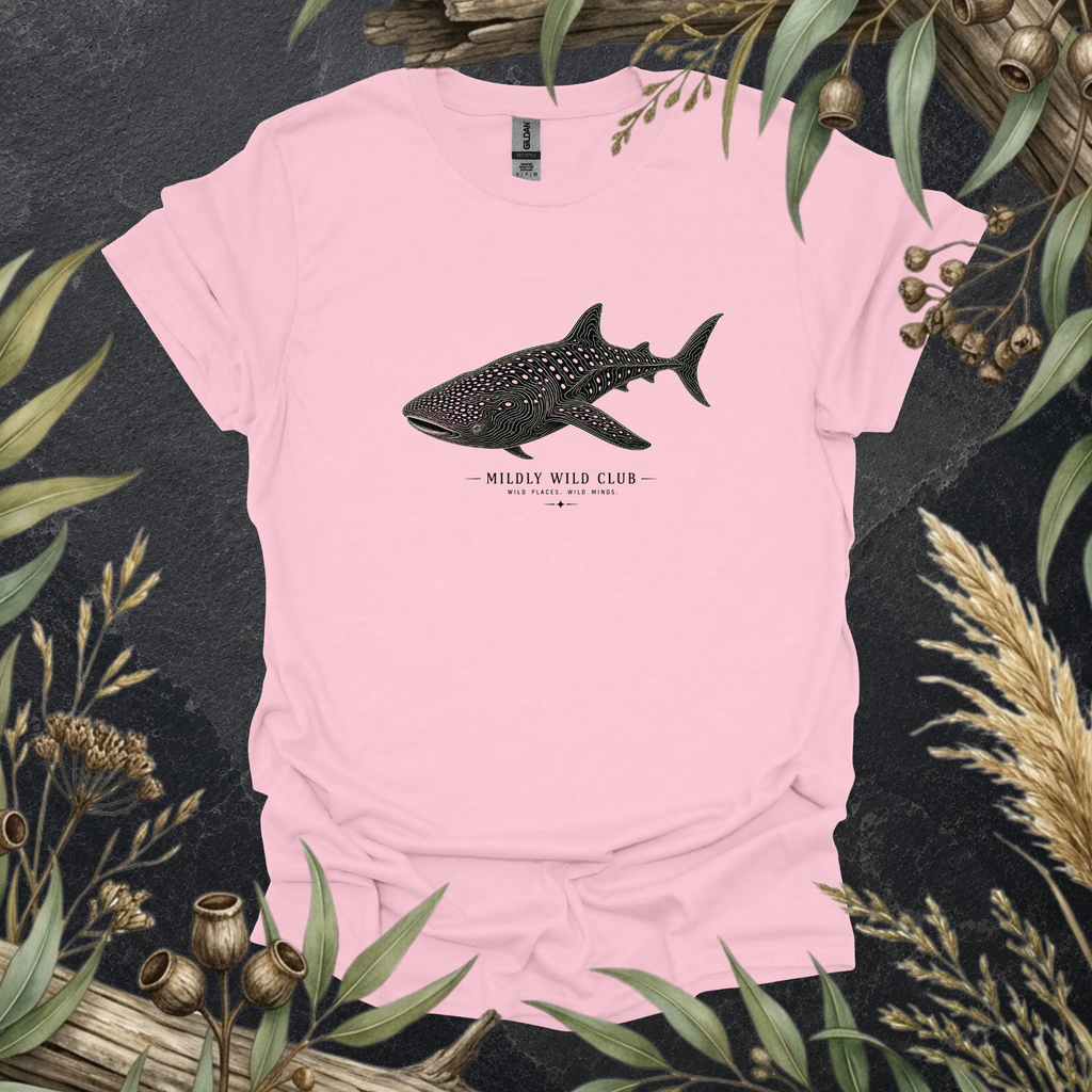 Whale Shark | Contour Art Unisex T-Shirt | Ocean Wildlife Apparel | Mildly Wild Club